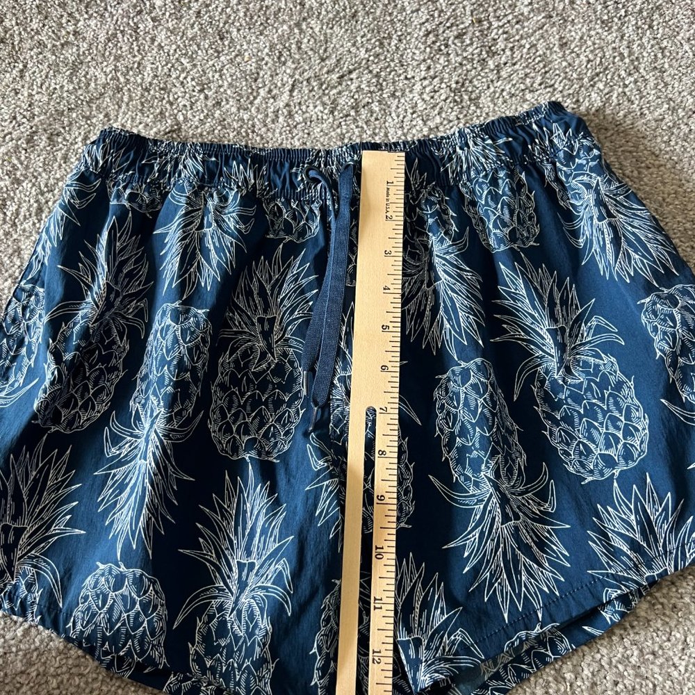 Lauren James shorts womens medium blue white pineapple printed‎ pull on athletic - Picture 14 of 15
